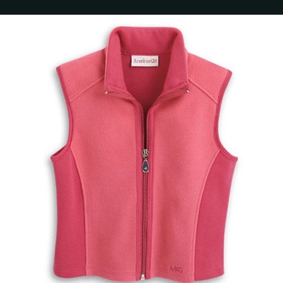 American girl wilderness outfit fleece vest pink 6 - Picture 2 of 7